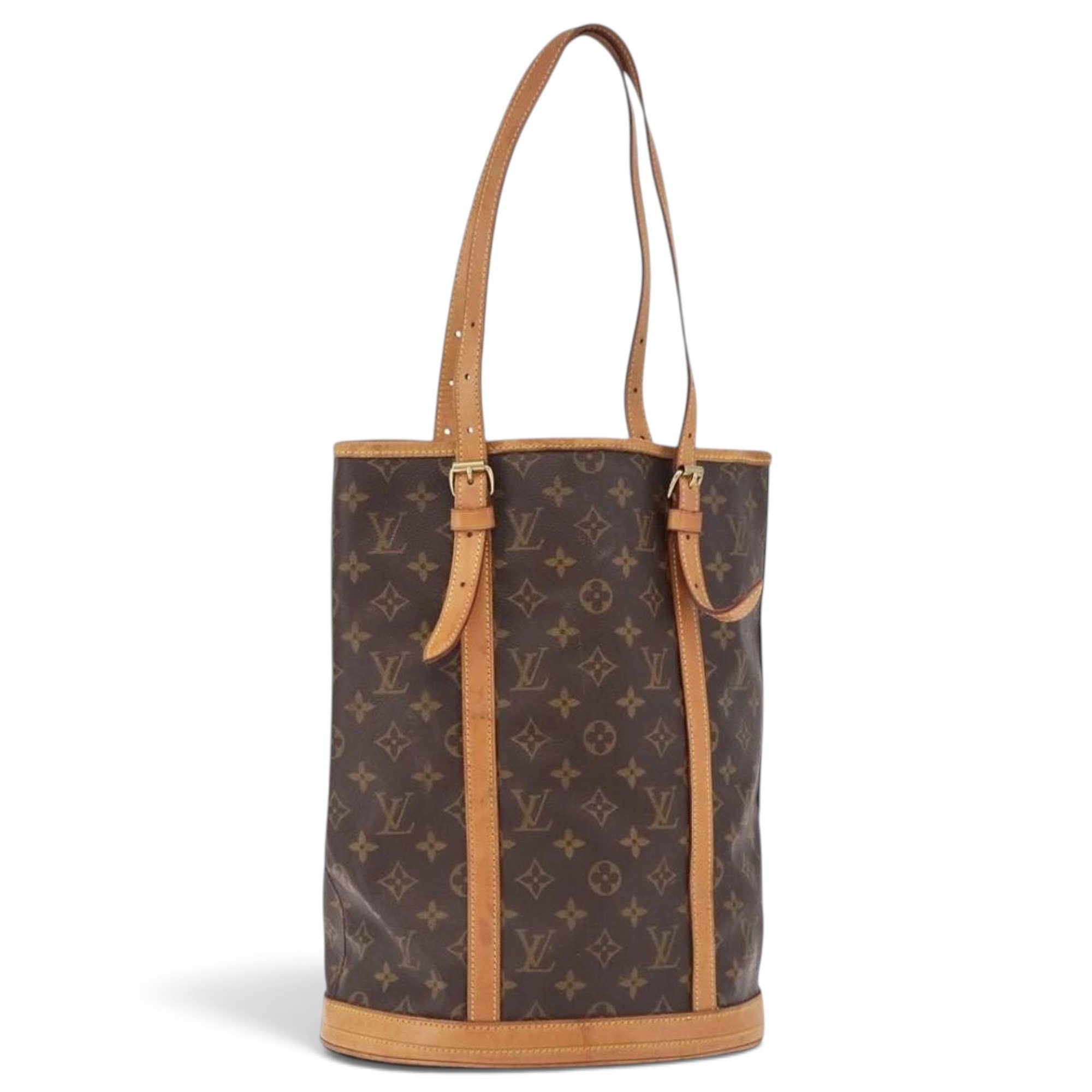 Bucket leather handbag