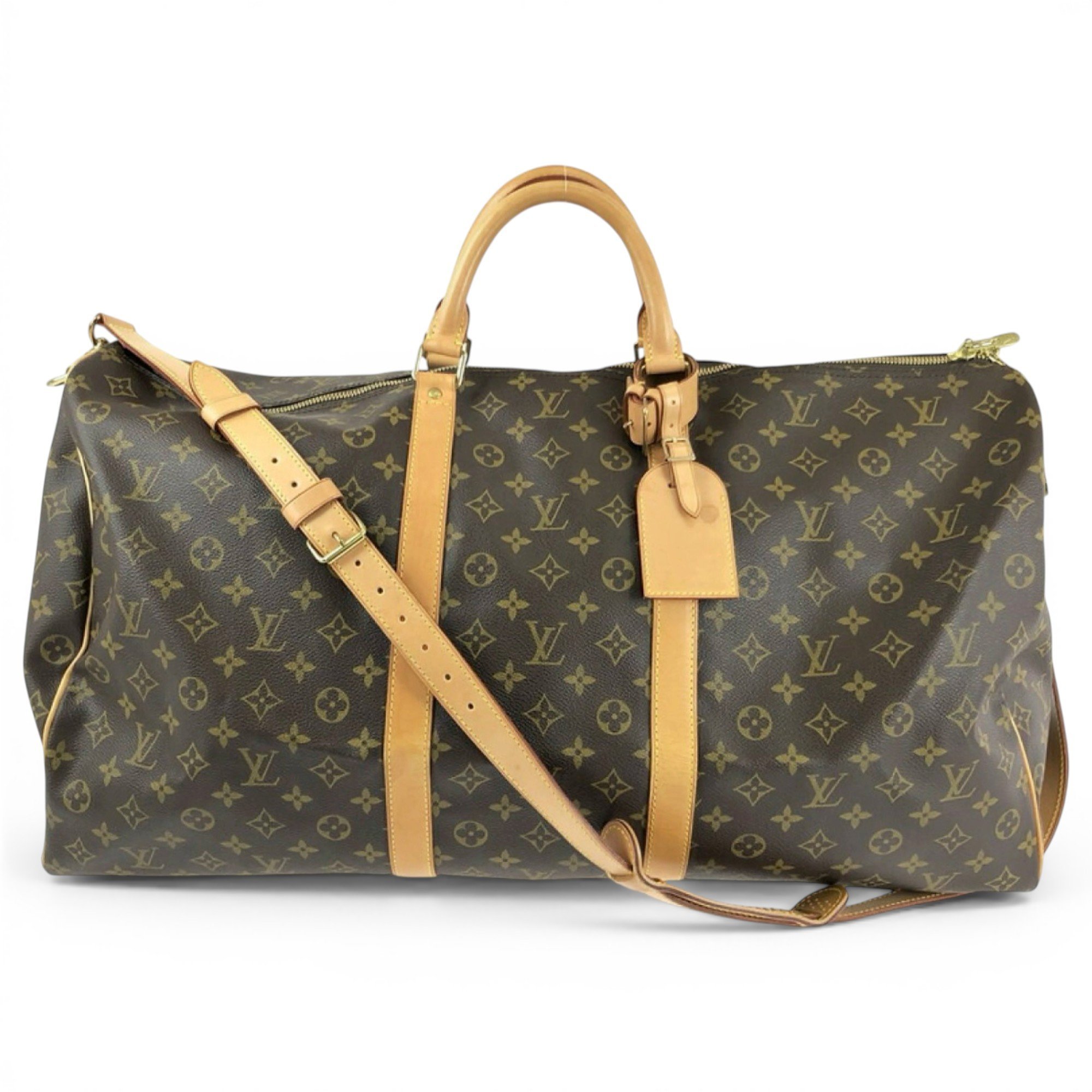 Keepall leather travel bag