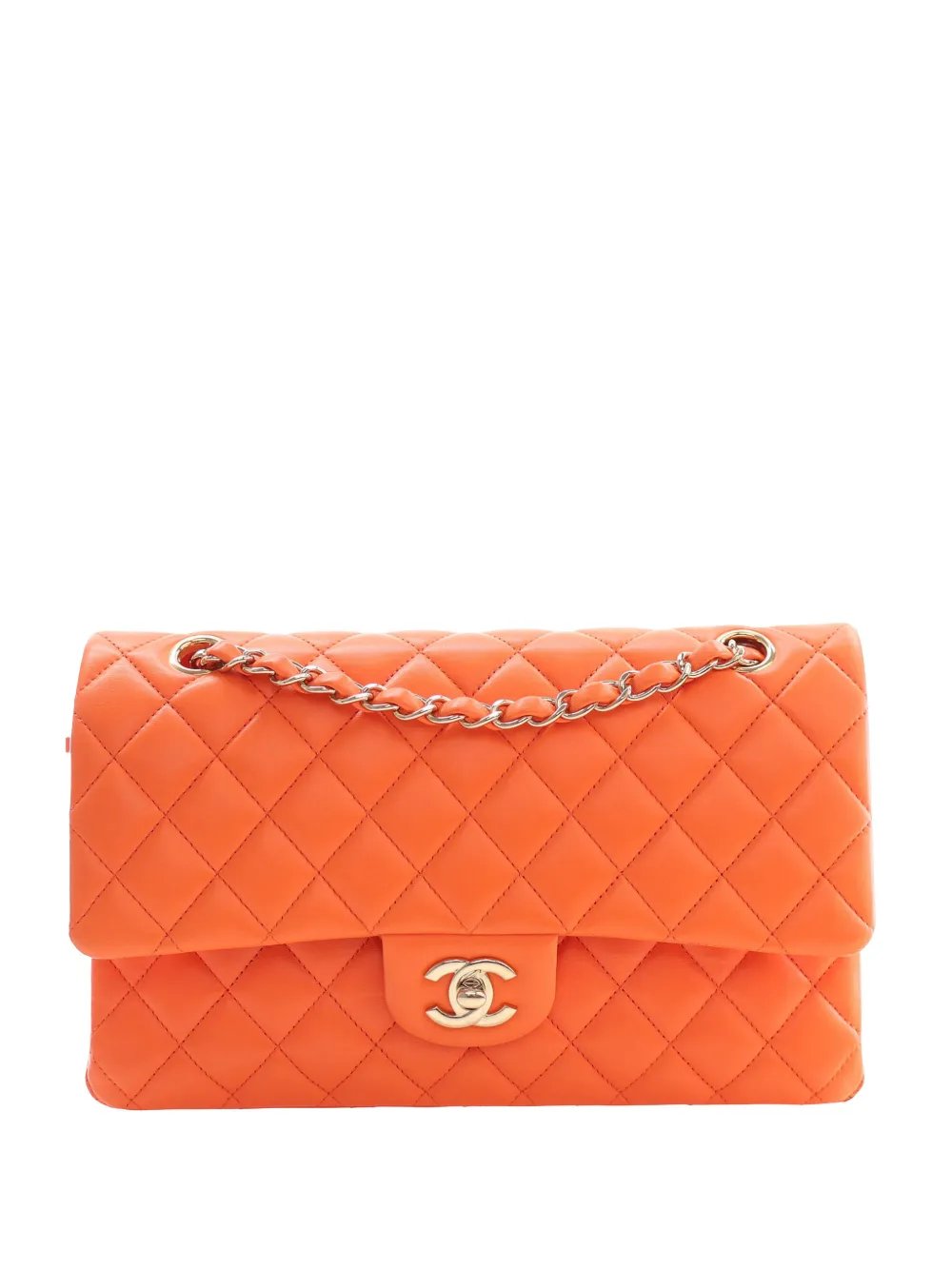 2019 Medium Classic Lambskin Double Flap shoulder bag