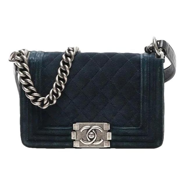 Boy velvet handbag