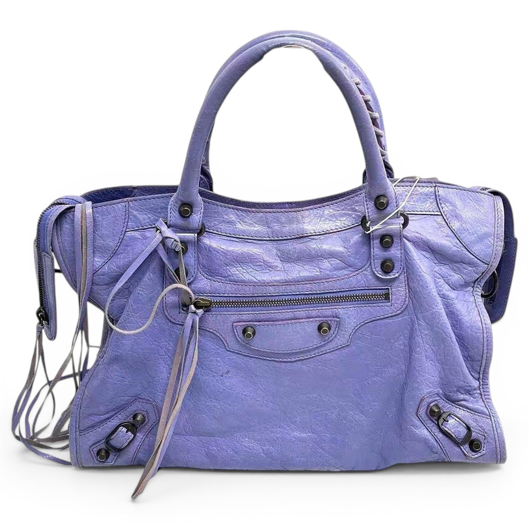 City leather handbag