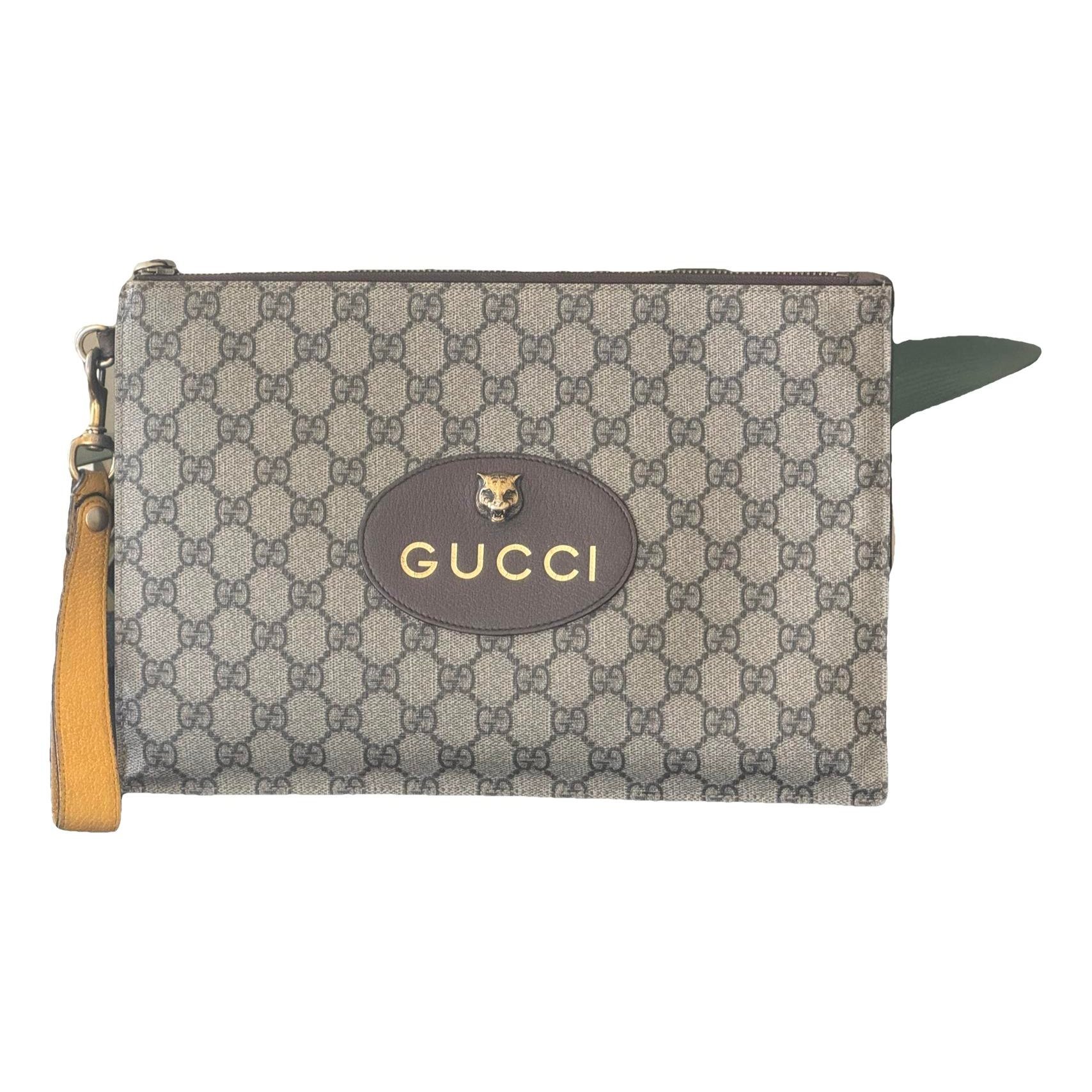 Leather clutch bag