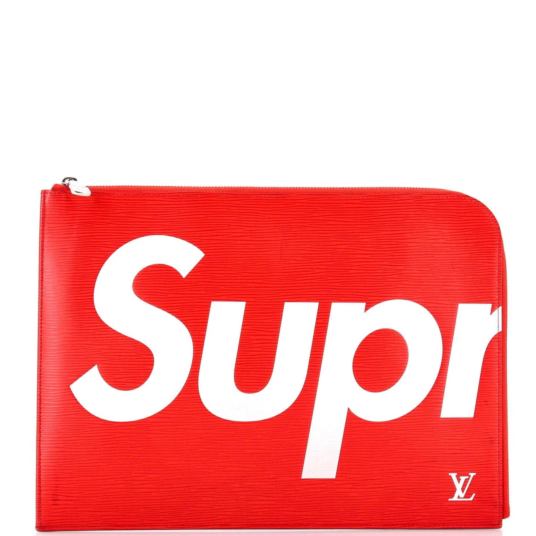 Leather clutch bag