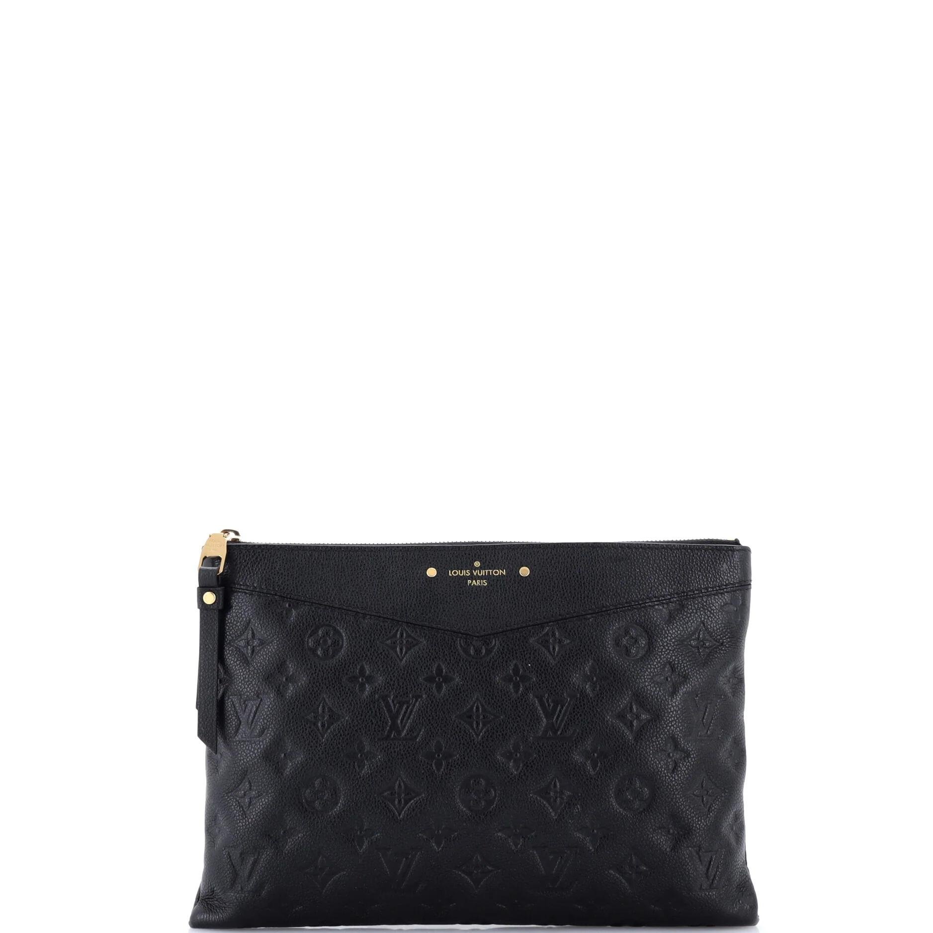 Leather clutch bag
