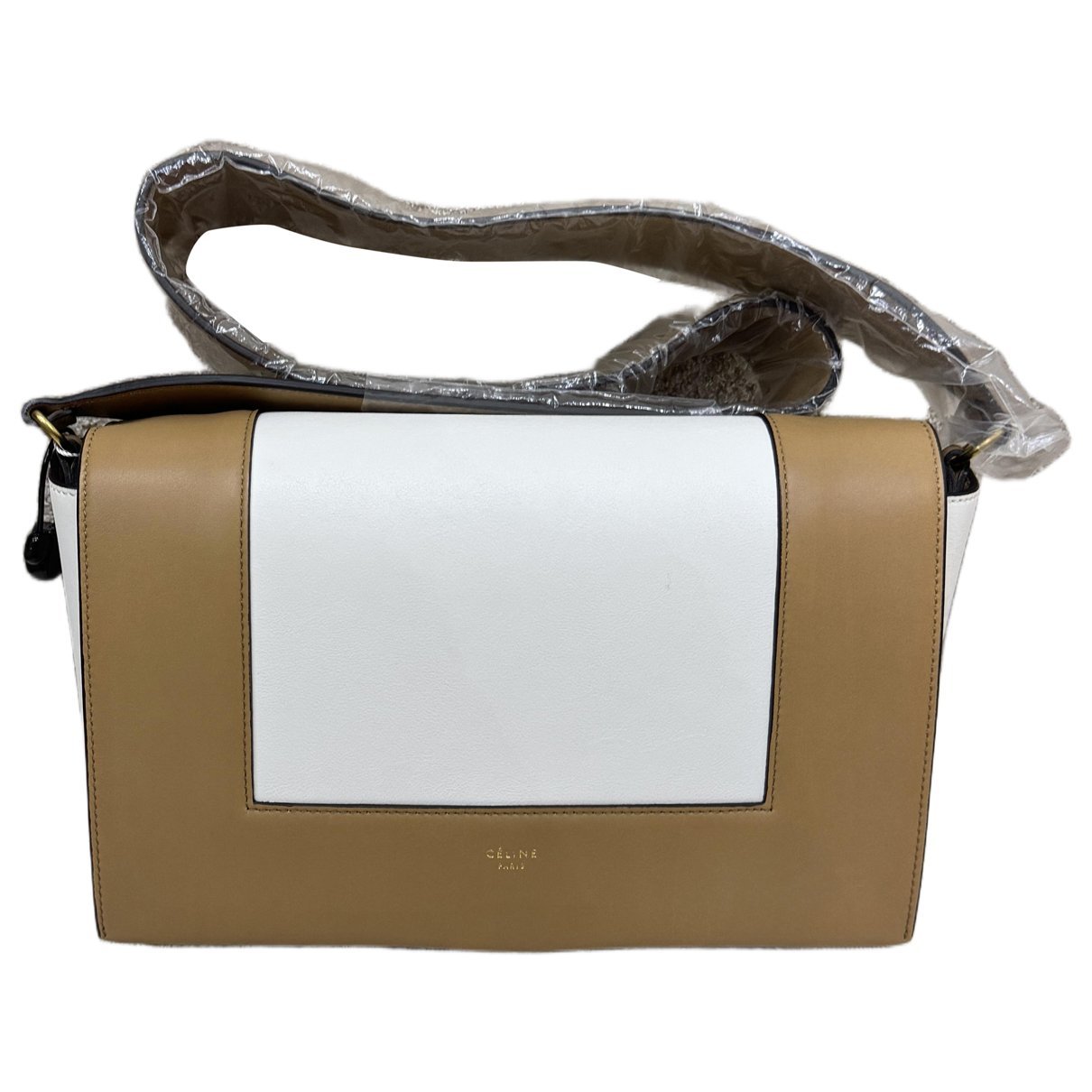 Frame patent leather handbag