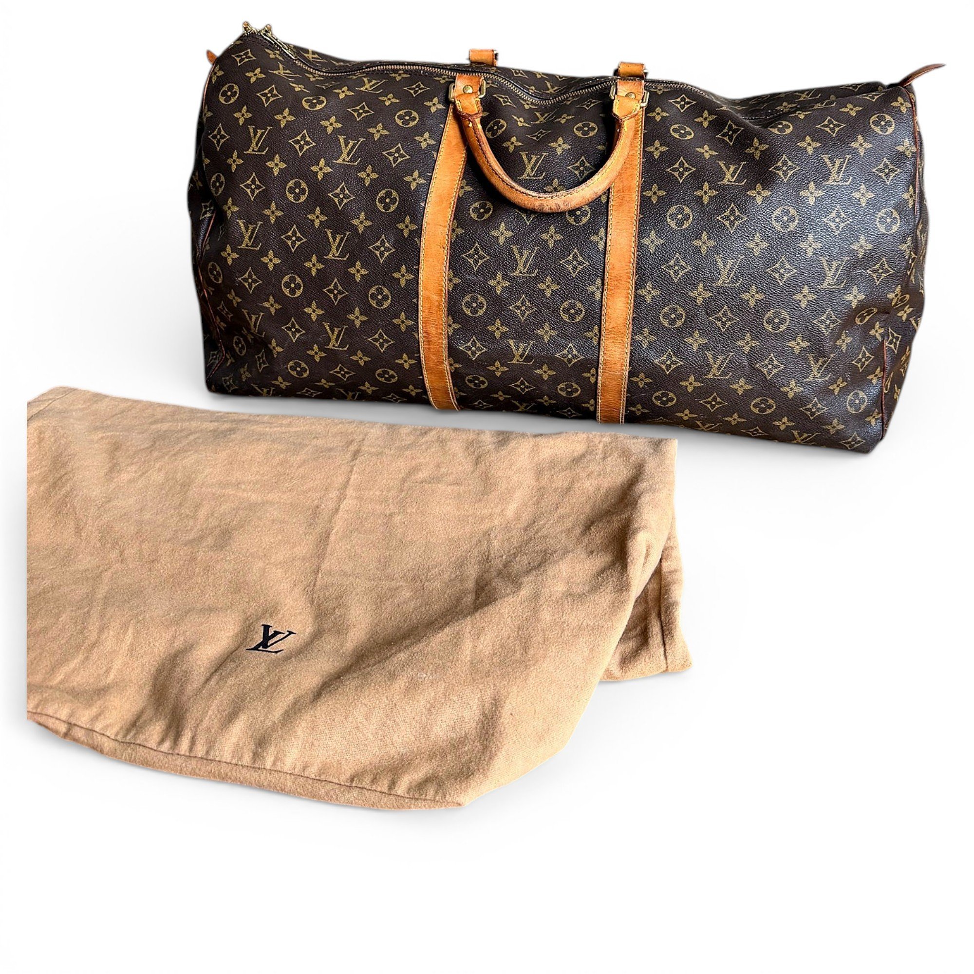 Keepall leather travel bag