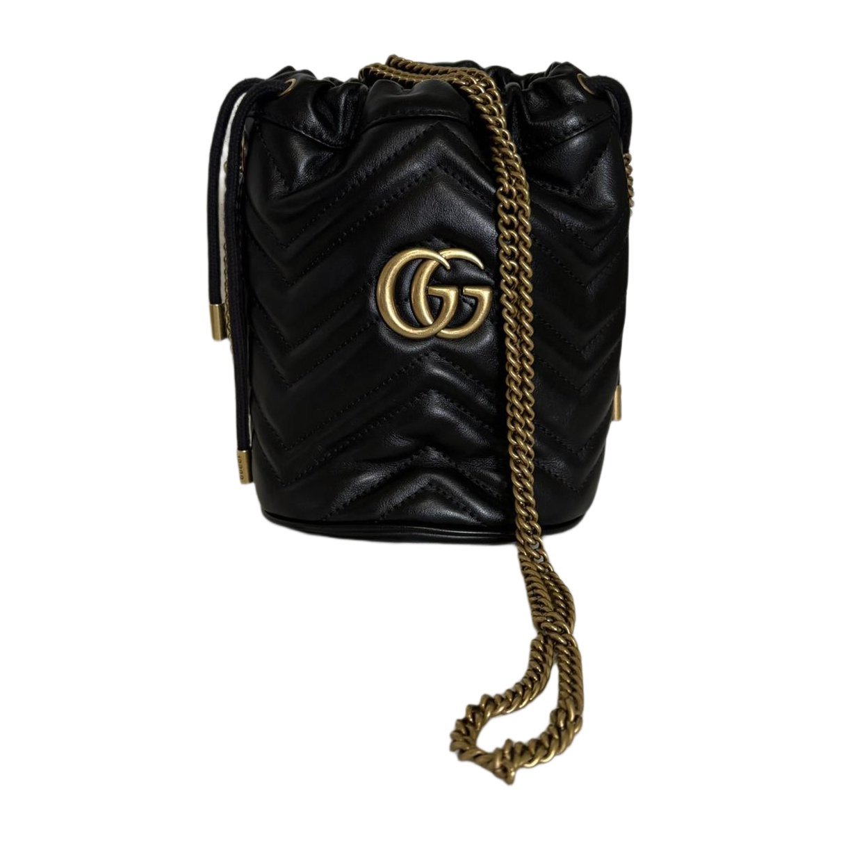 GG Marmont Chain Bucket leather crossbody bag