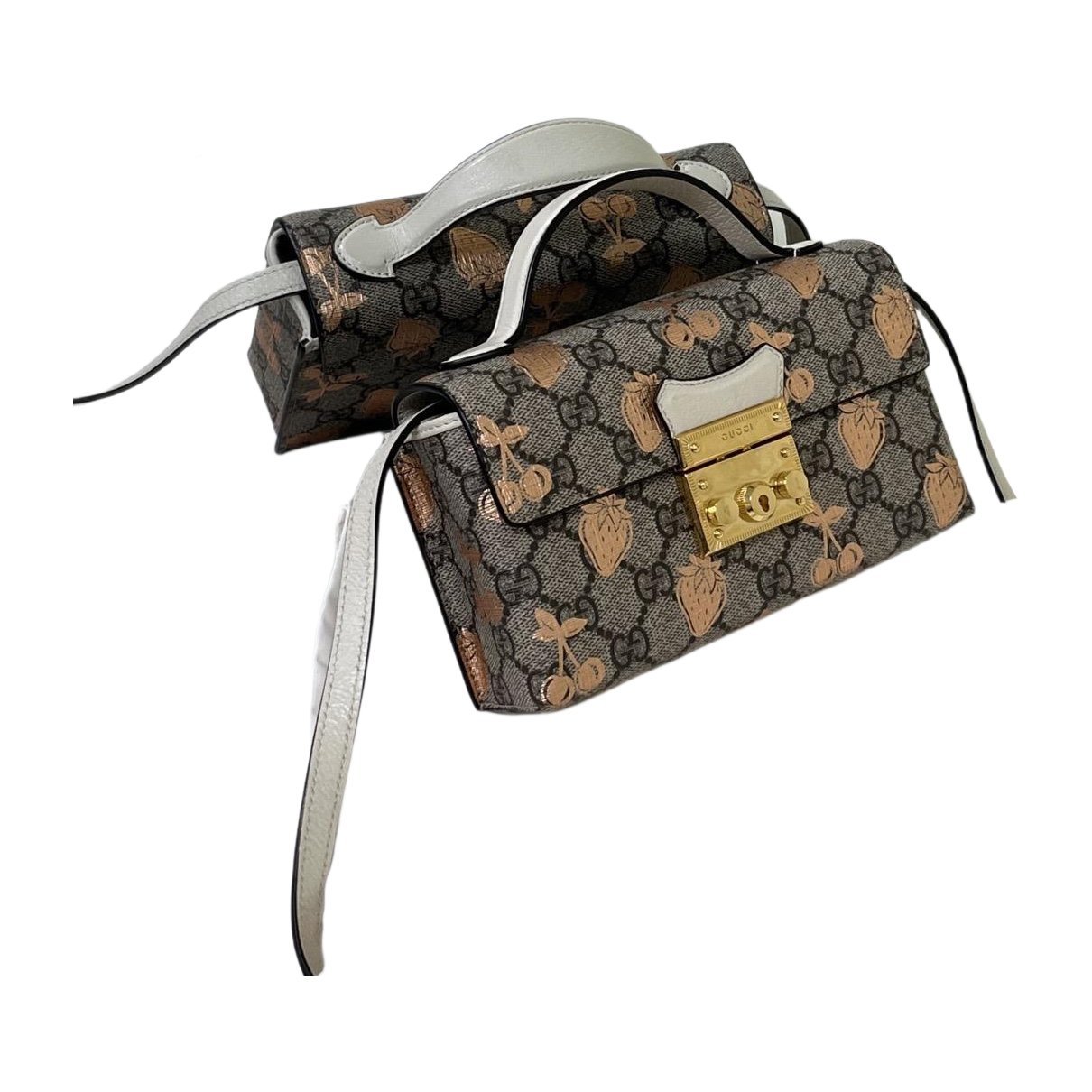 Padlock leather handbag