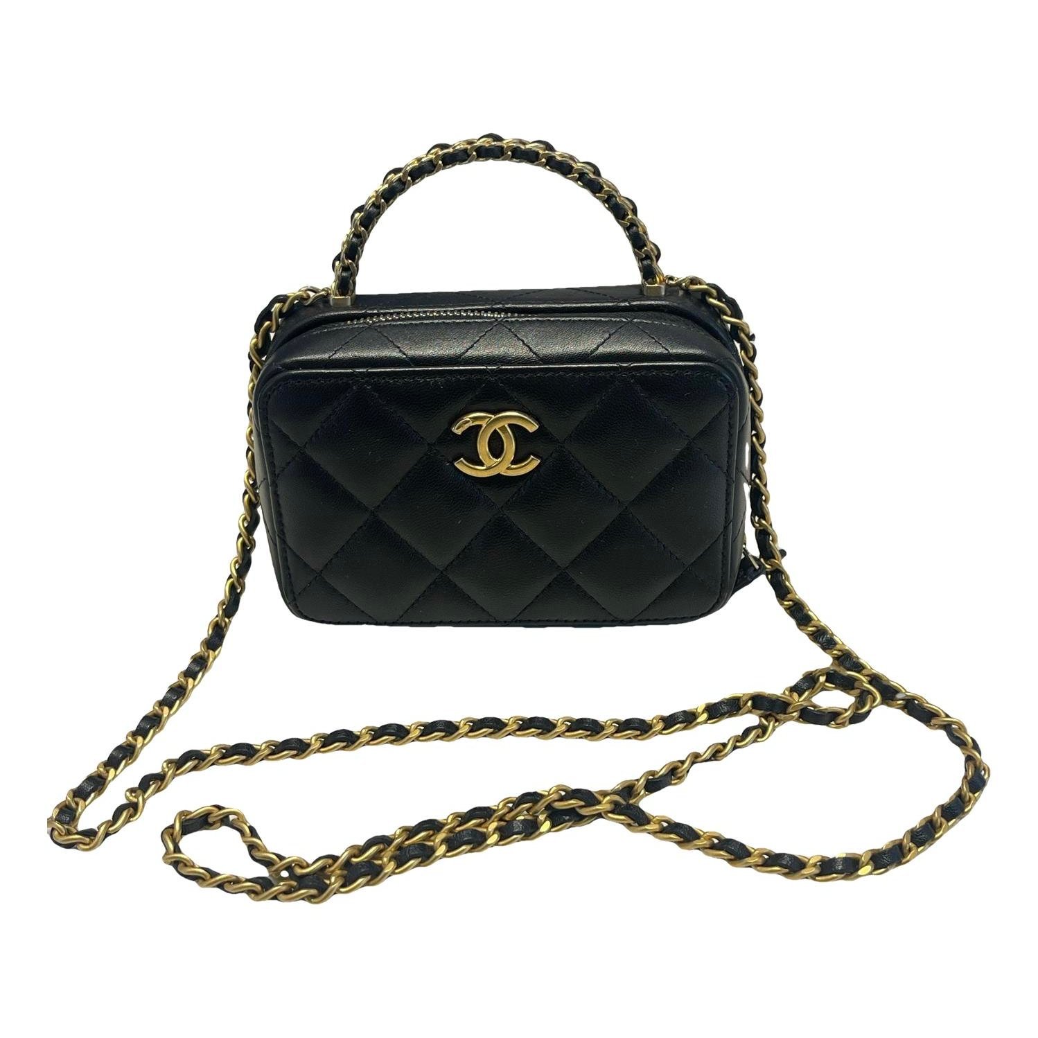Trendy CC leather handbag