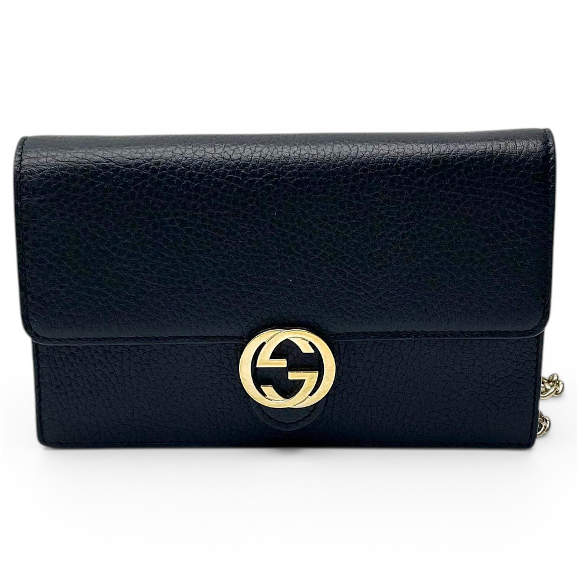Interlocking leather handbag