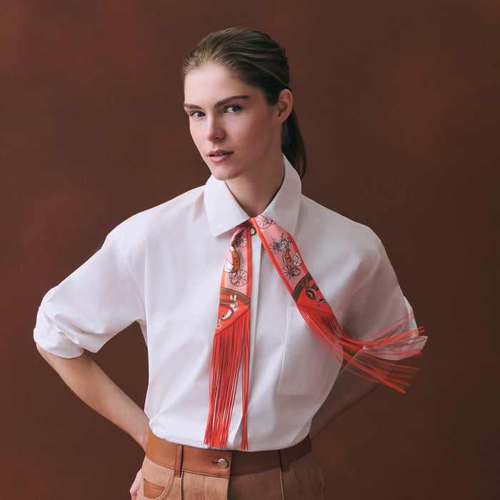 Les Voitures Nouvelles Leather Fringes Twilly
