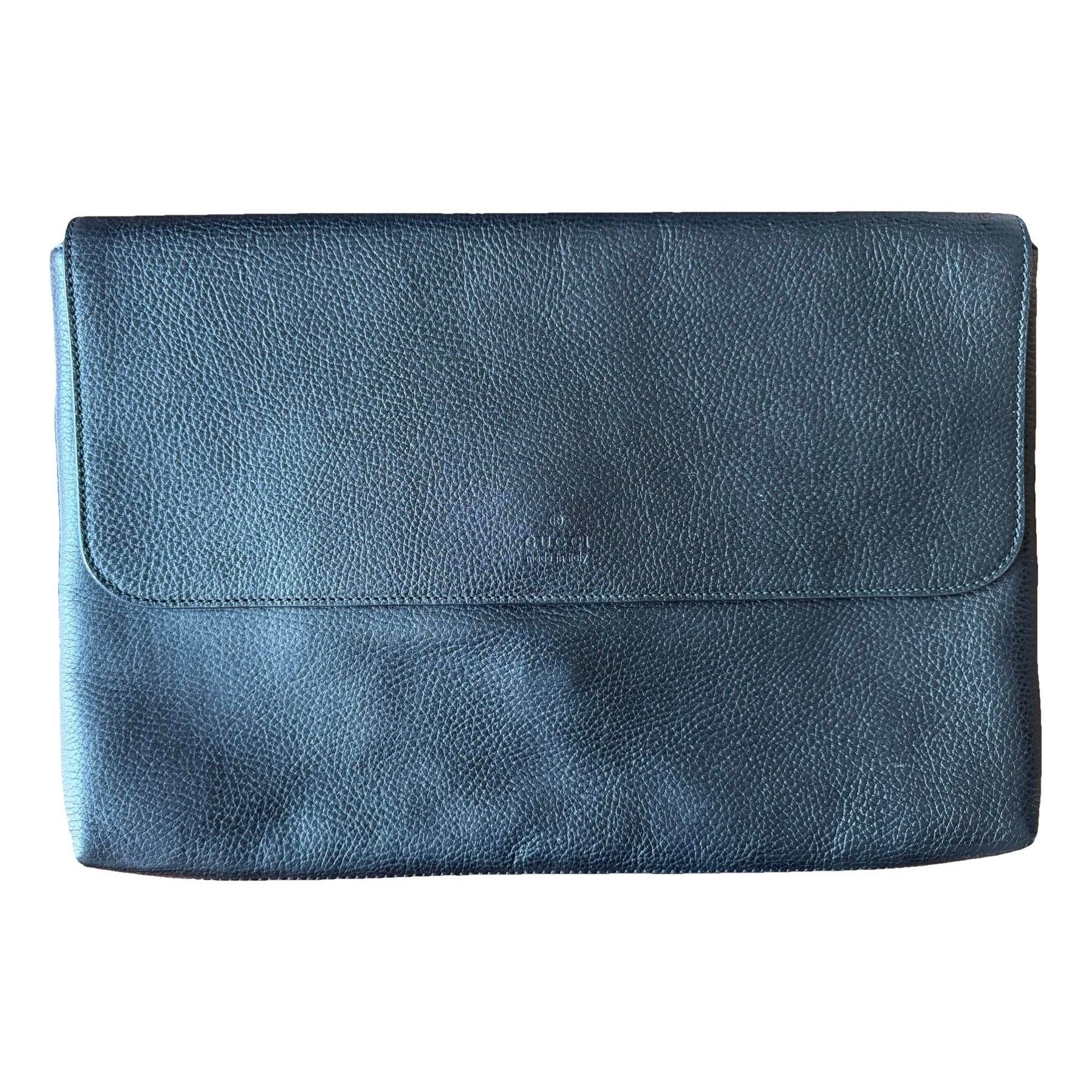 Leather clutch bag