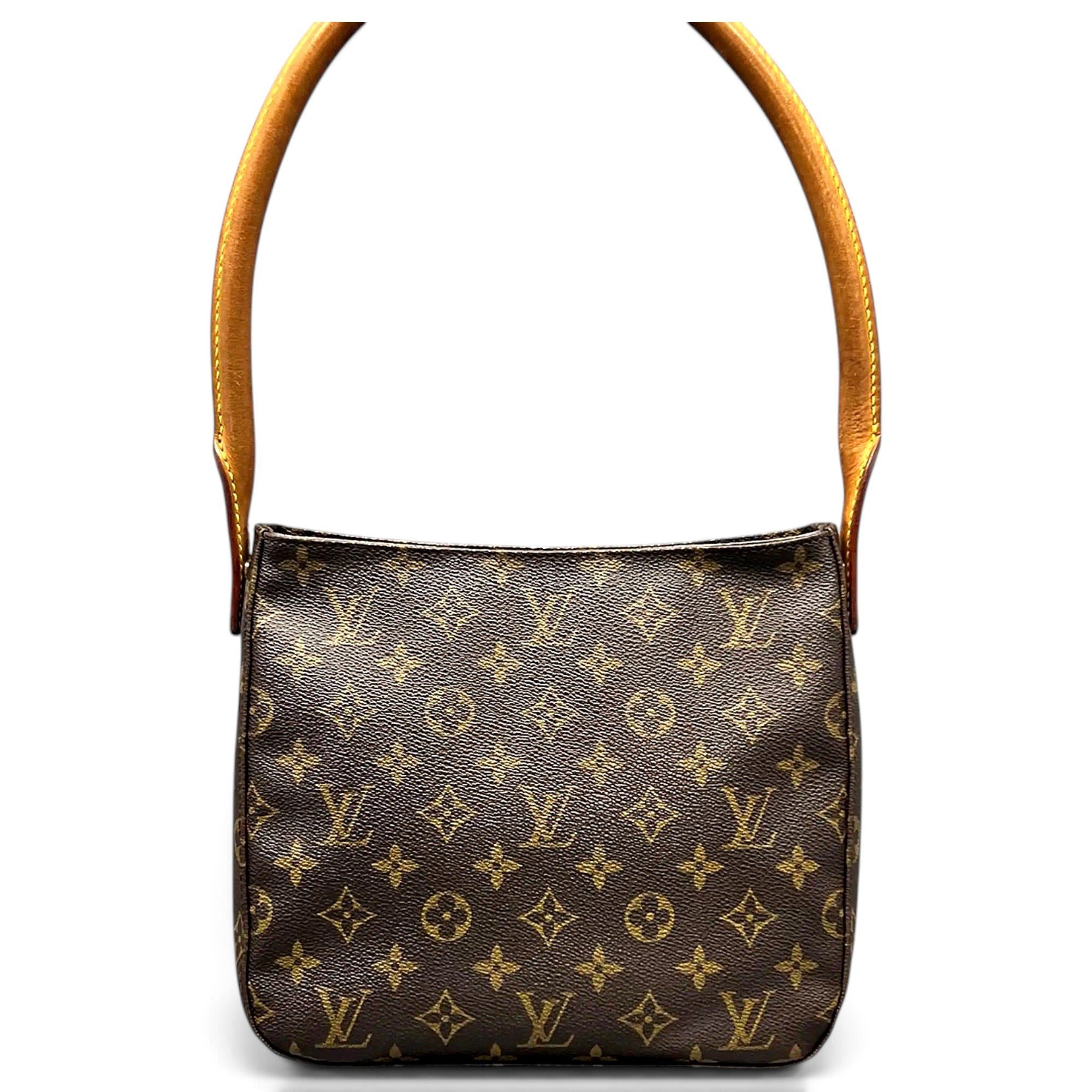 Looping leather handbag