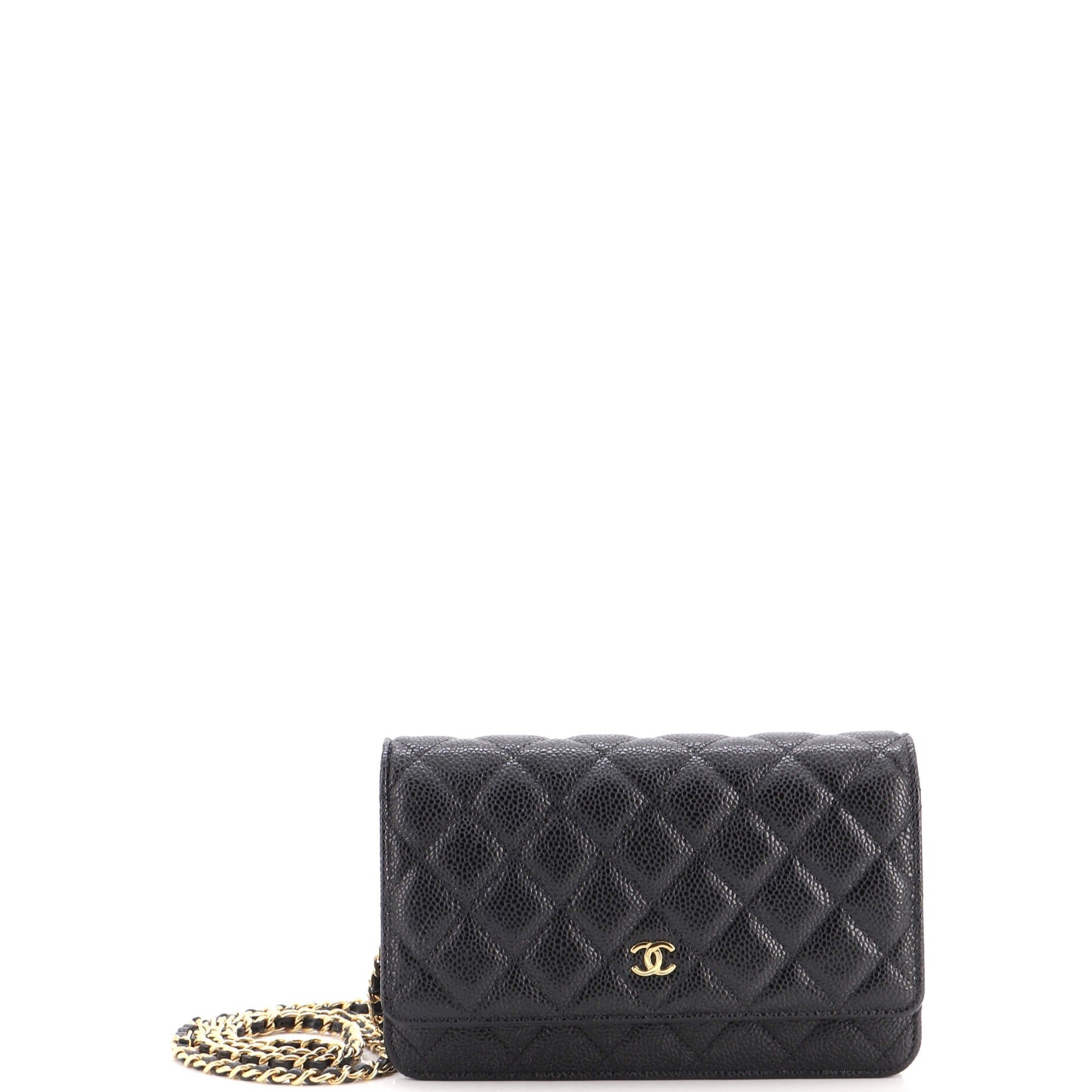 Wallet on Chain Quilted Caviar