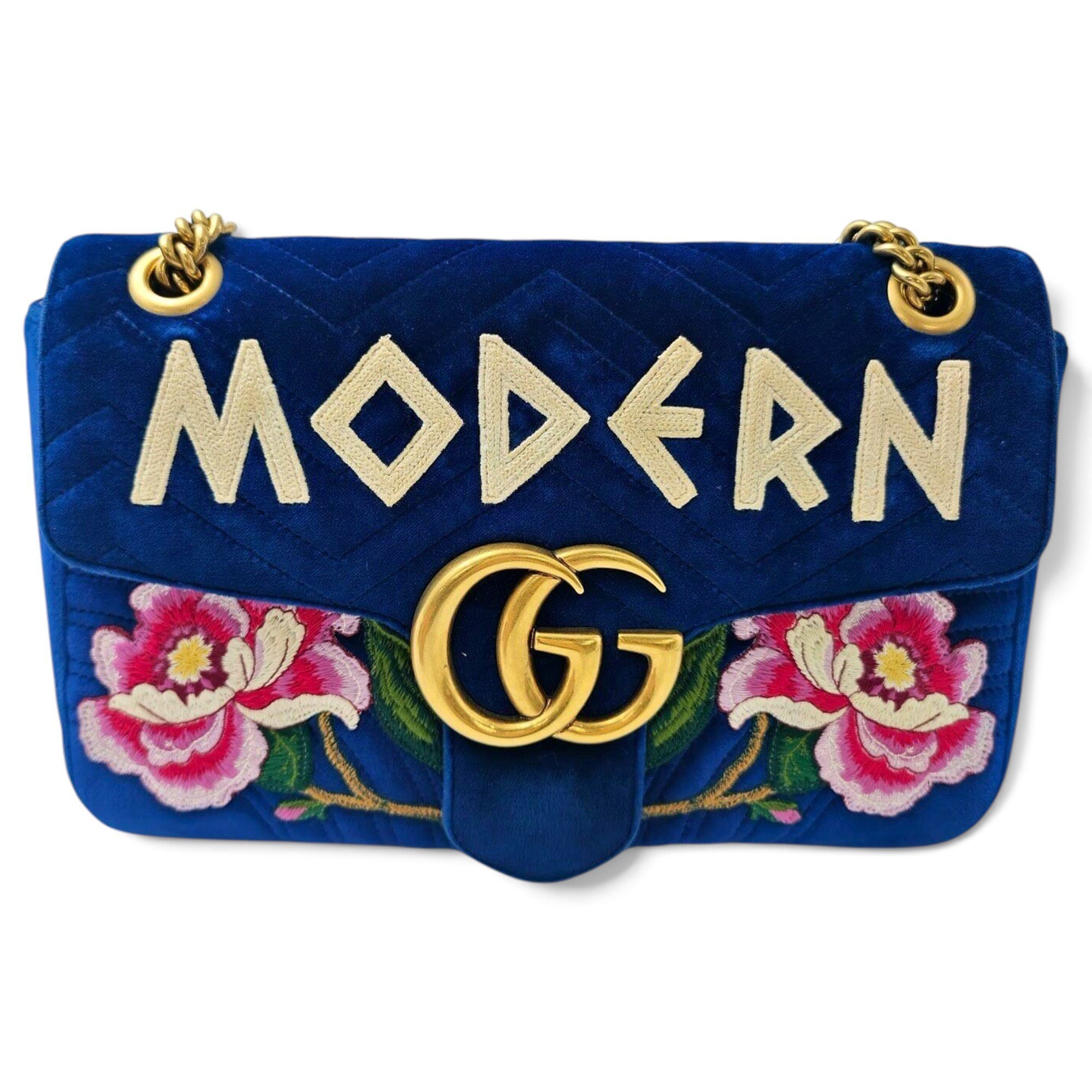 GG Marmont Flap velvet handbag