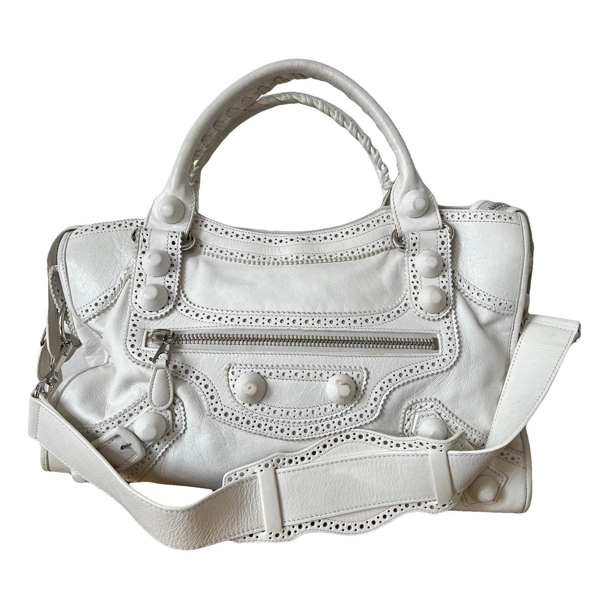 City leather handbag
