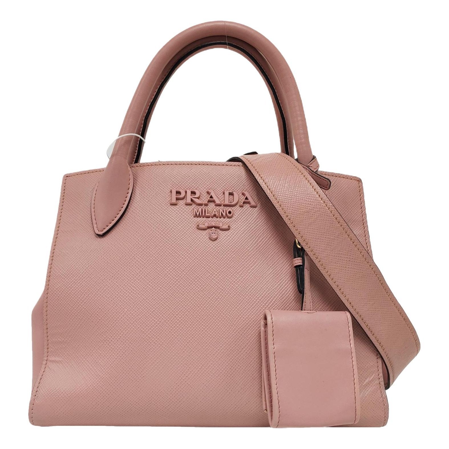Monochrome leather crossbody bag