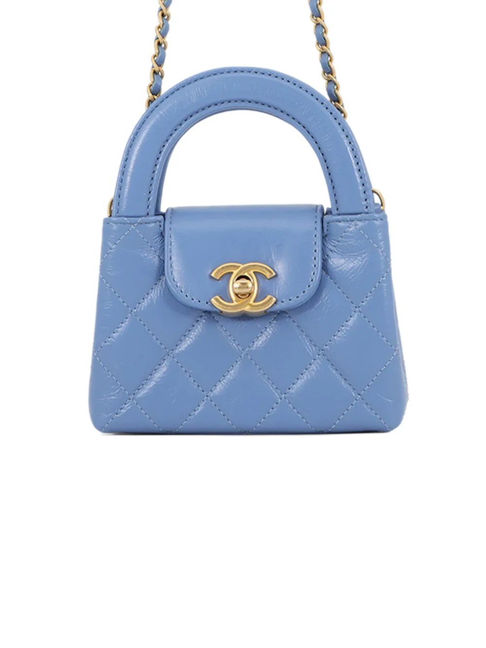 2021-2026 Mini Nano Aged Calfskin Kelly Shopper Bag satchel