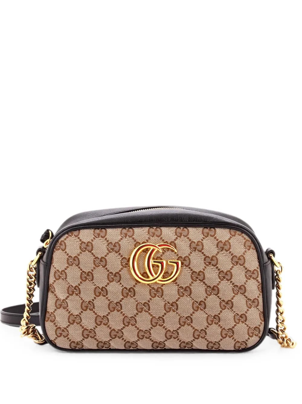 GG Marmont Shoulder Bag Diagonal Quilted GG Canvas with Leather Small crossbody bag