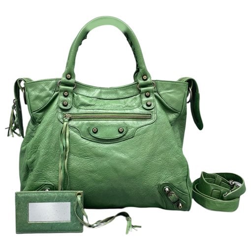 City leather handbag