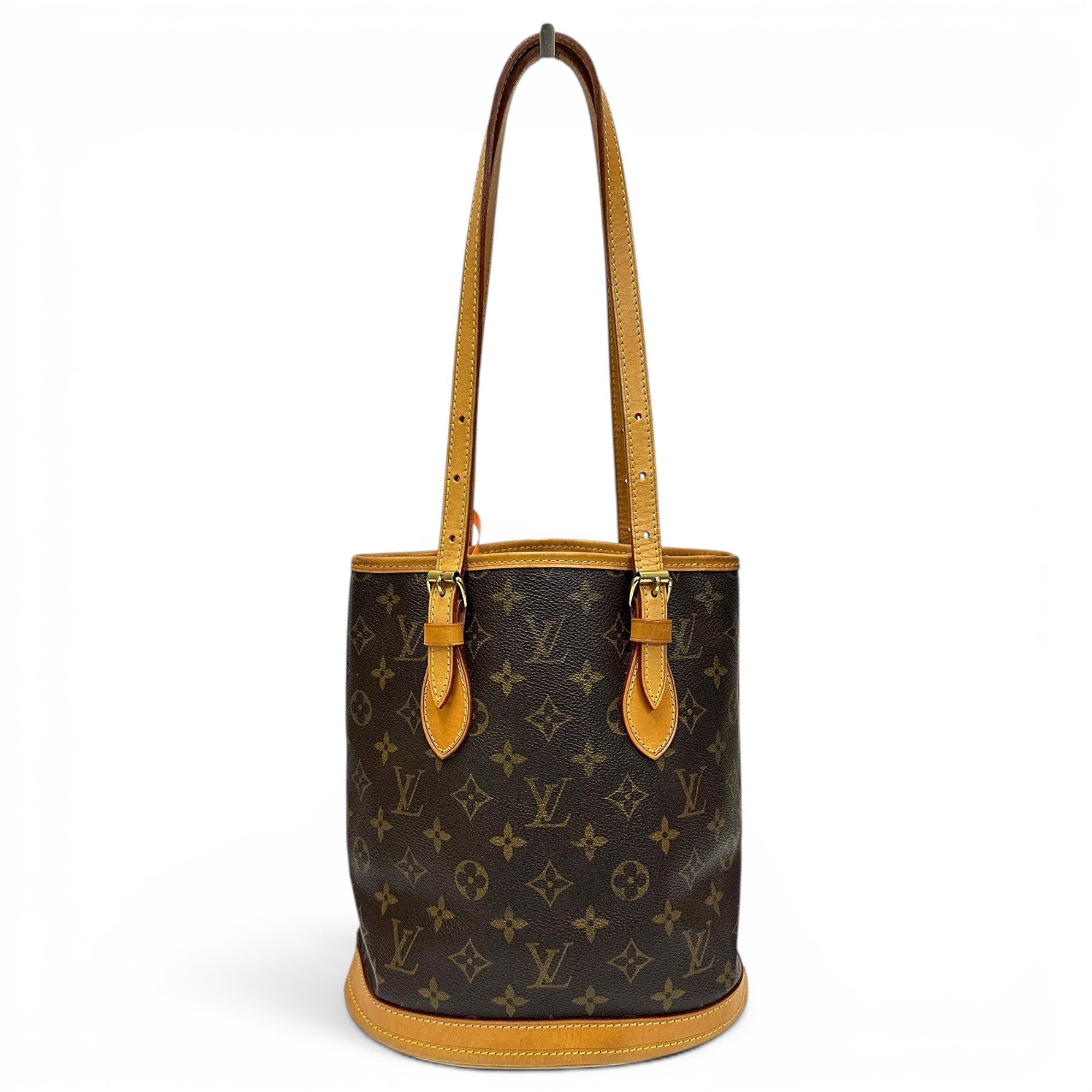 Bucket leather handbag