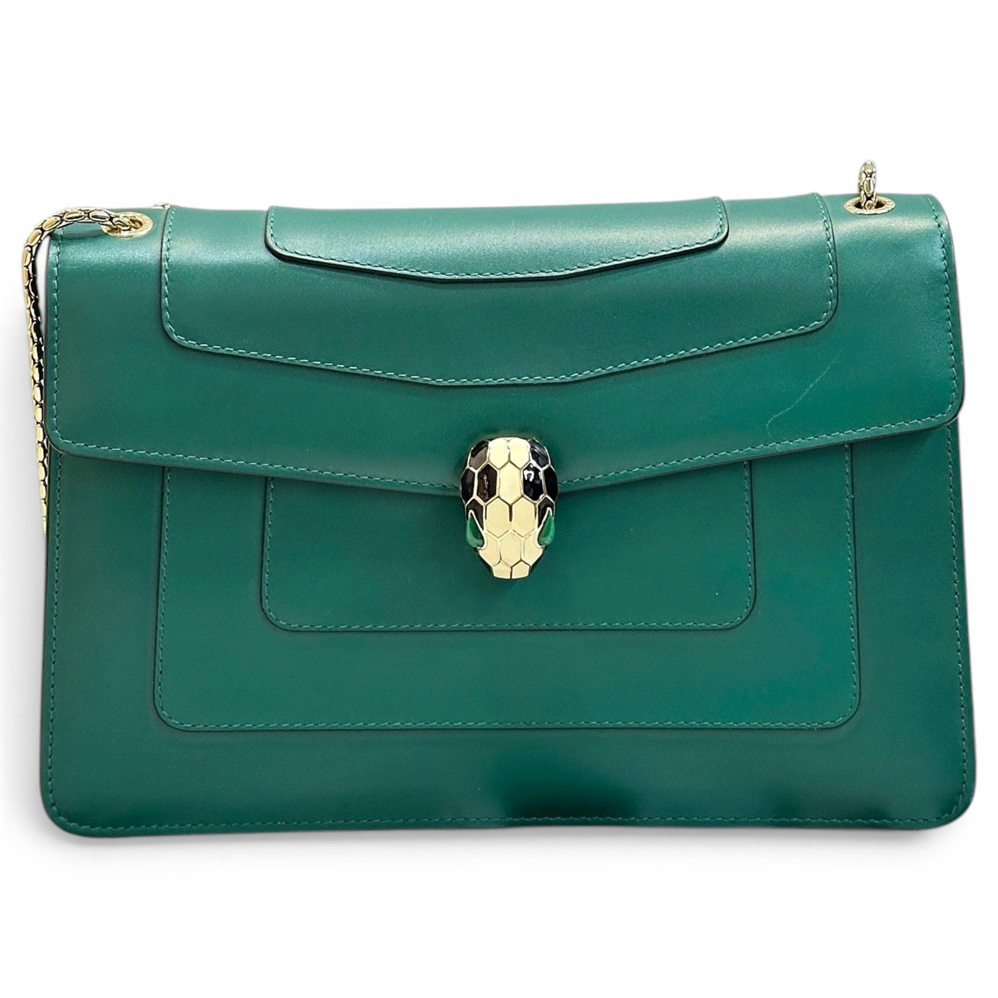 Serpenti leather handbag