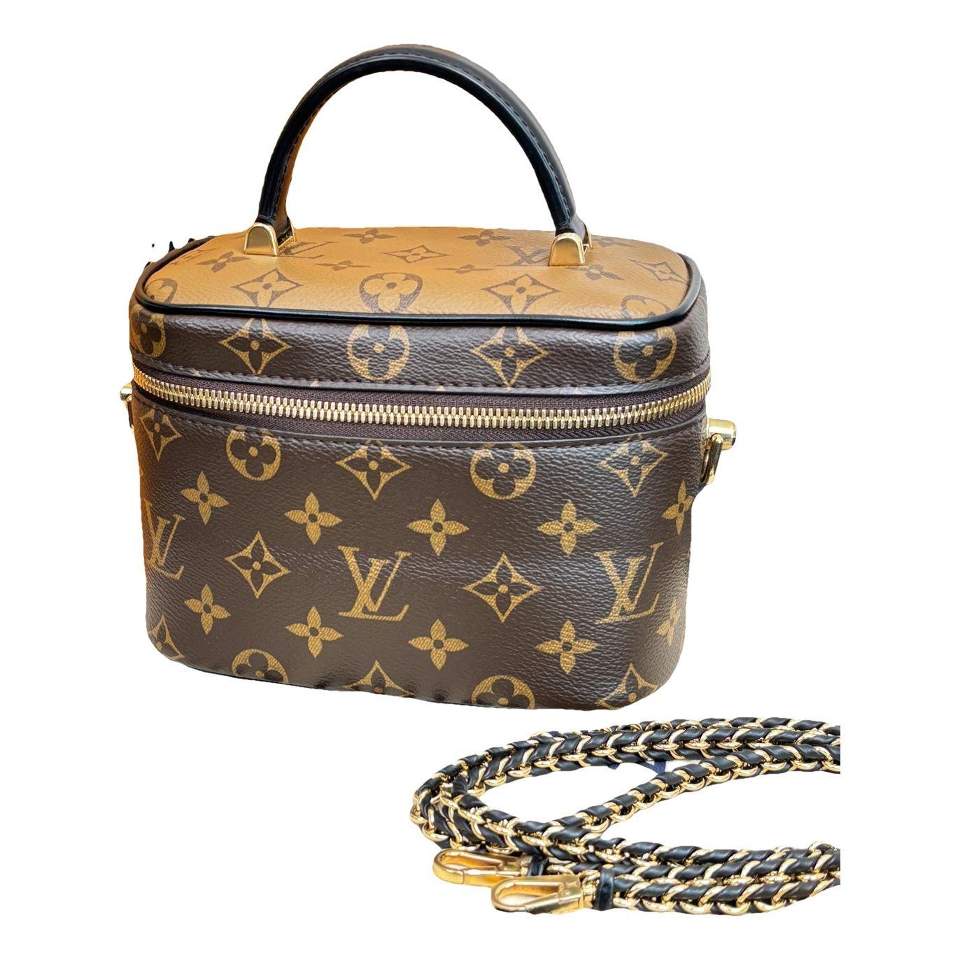 Vanity leather handbag