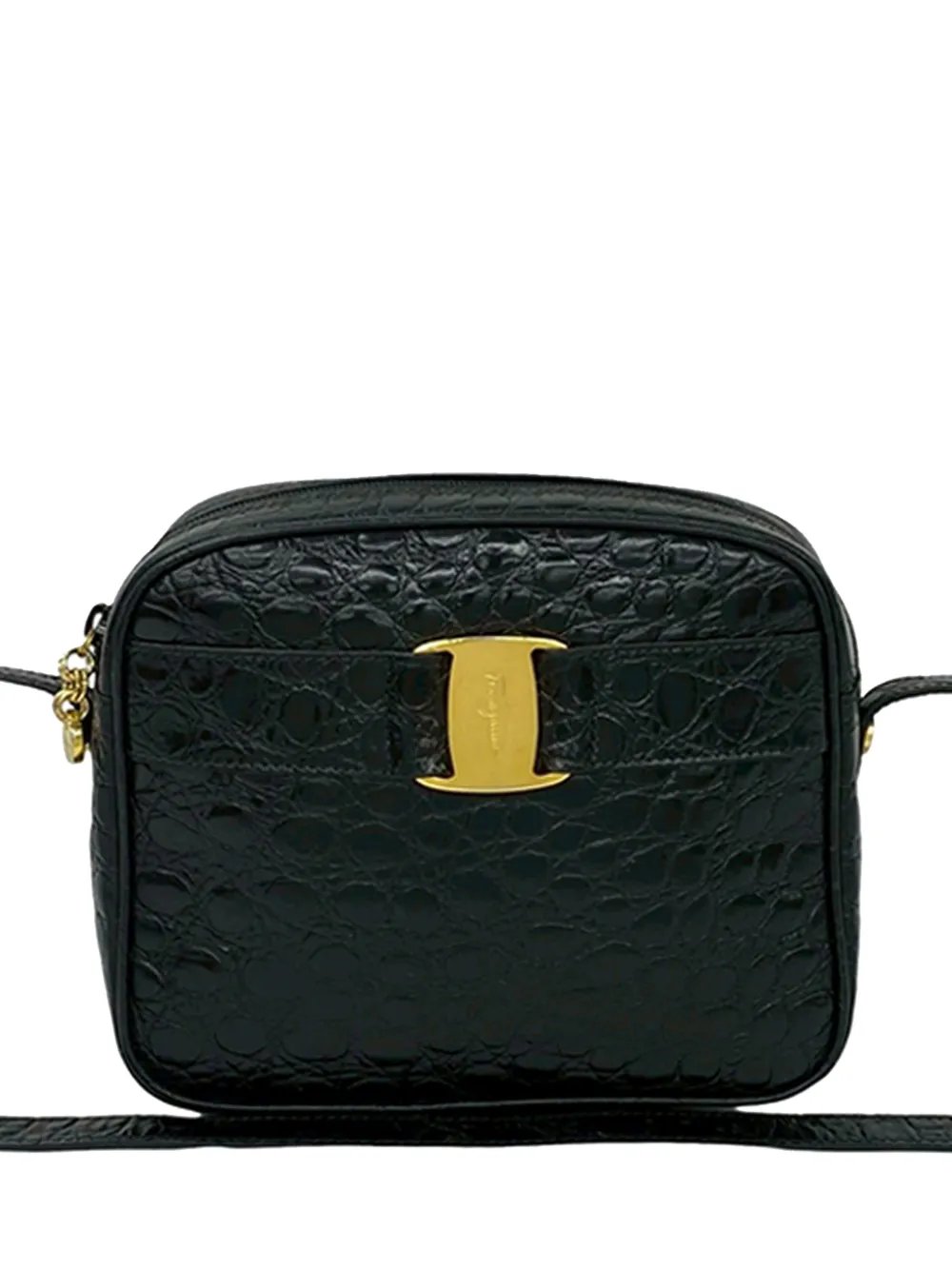 2010-2026 Croc Embossed Leather Vara crossbody bag