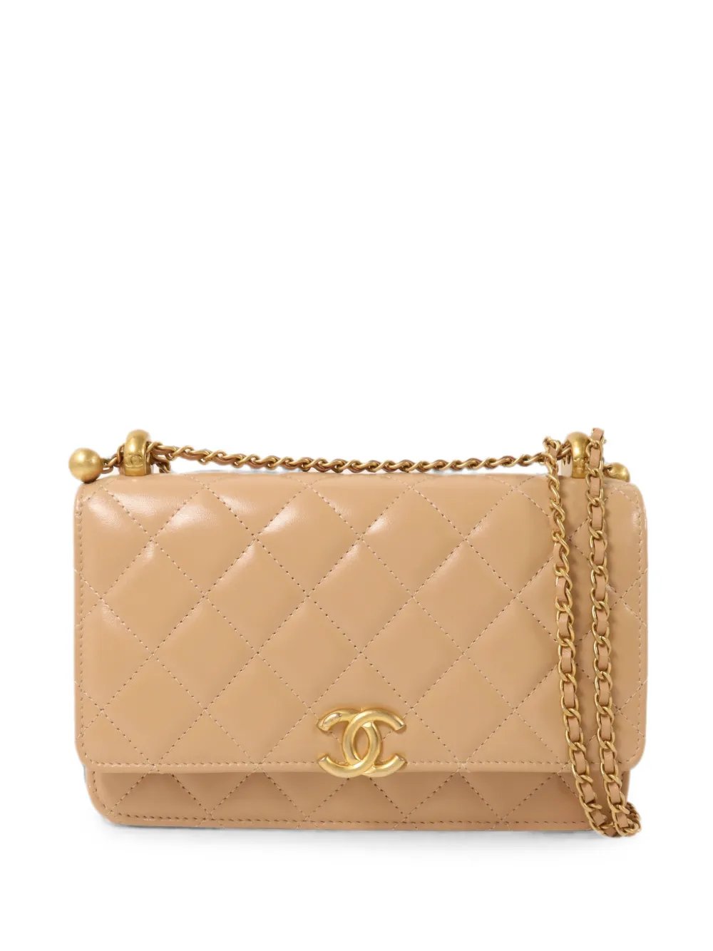 quilted CC turn-lock shoulder bag