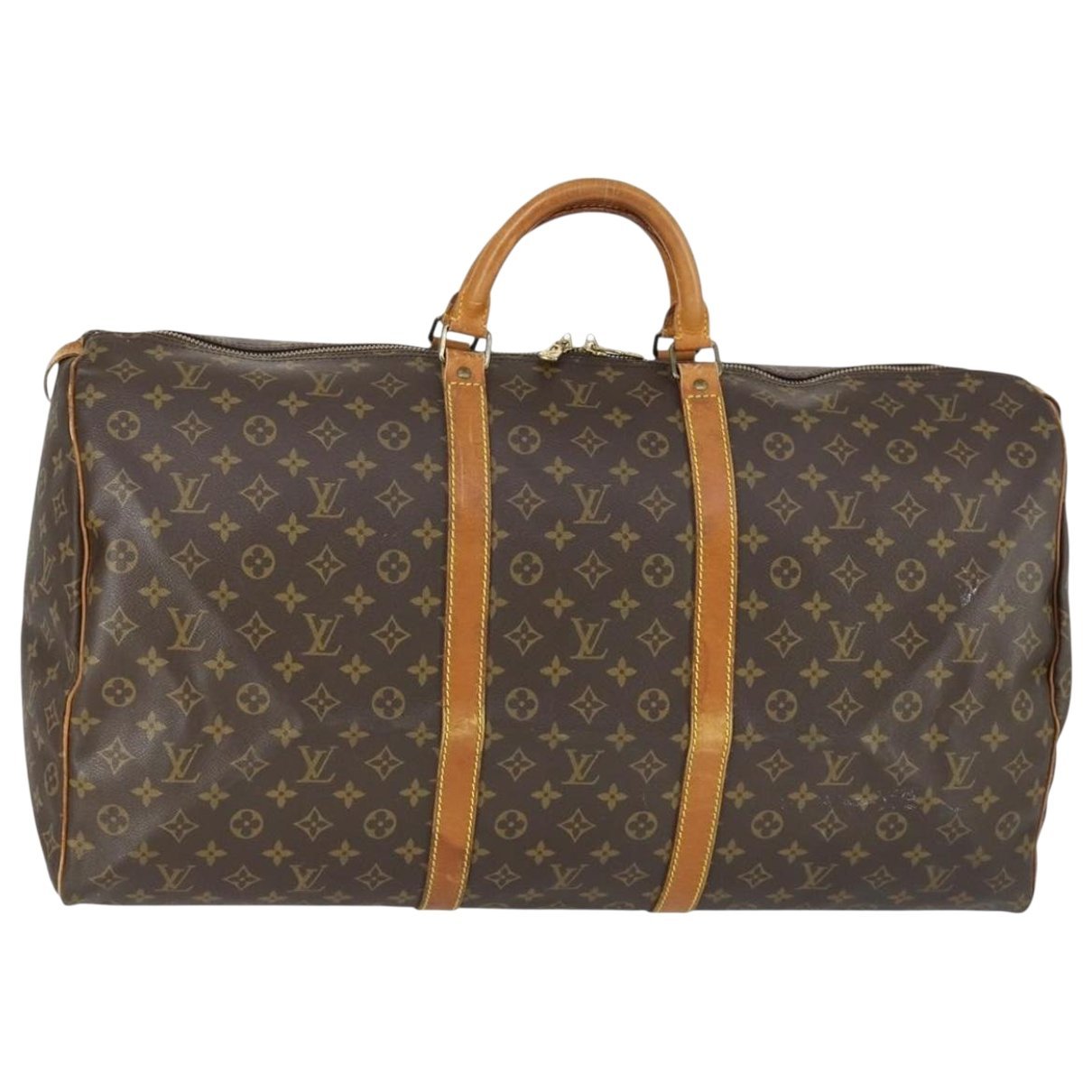 Keepall leather travel bag