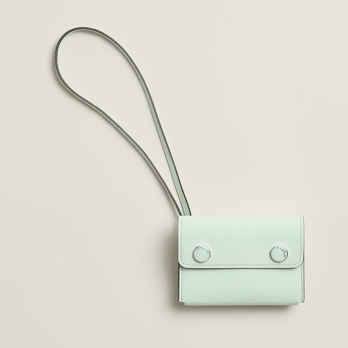 Vert Peppermint Hermèsnap Card Holder