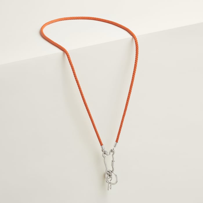 Orange Cle Cheval Snap Hook Necklace