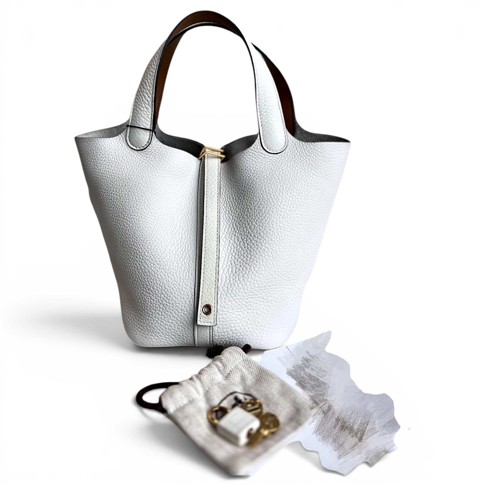 Picotin leather tote