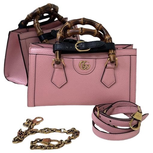 Diana Bamboo leather handbag