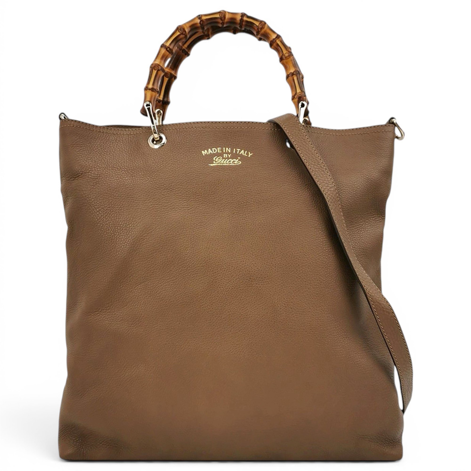 Bamboo leather handbag