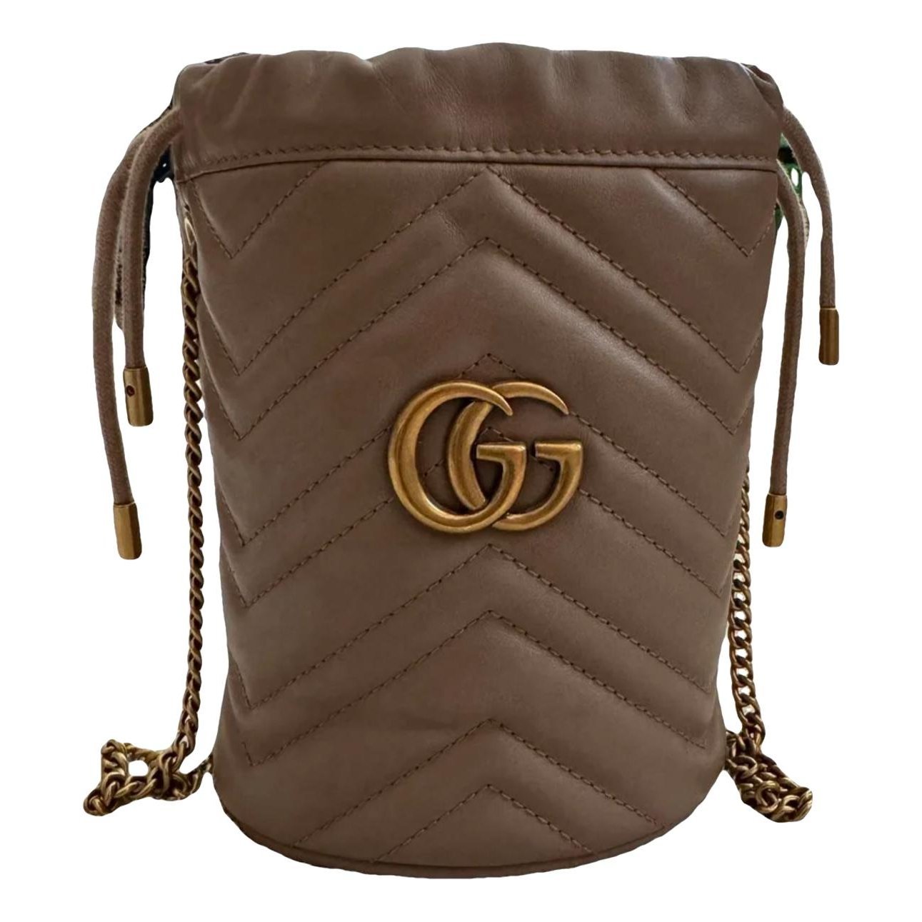 GG Marmont Chain Bucket leather crossbody bag