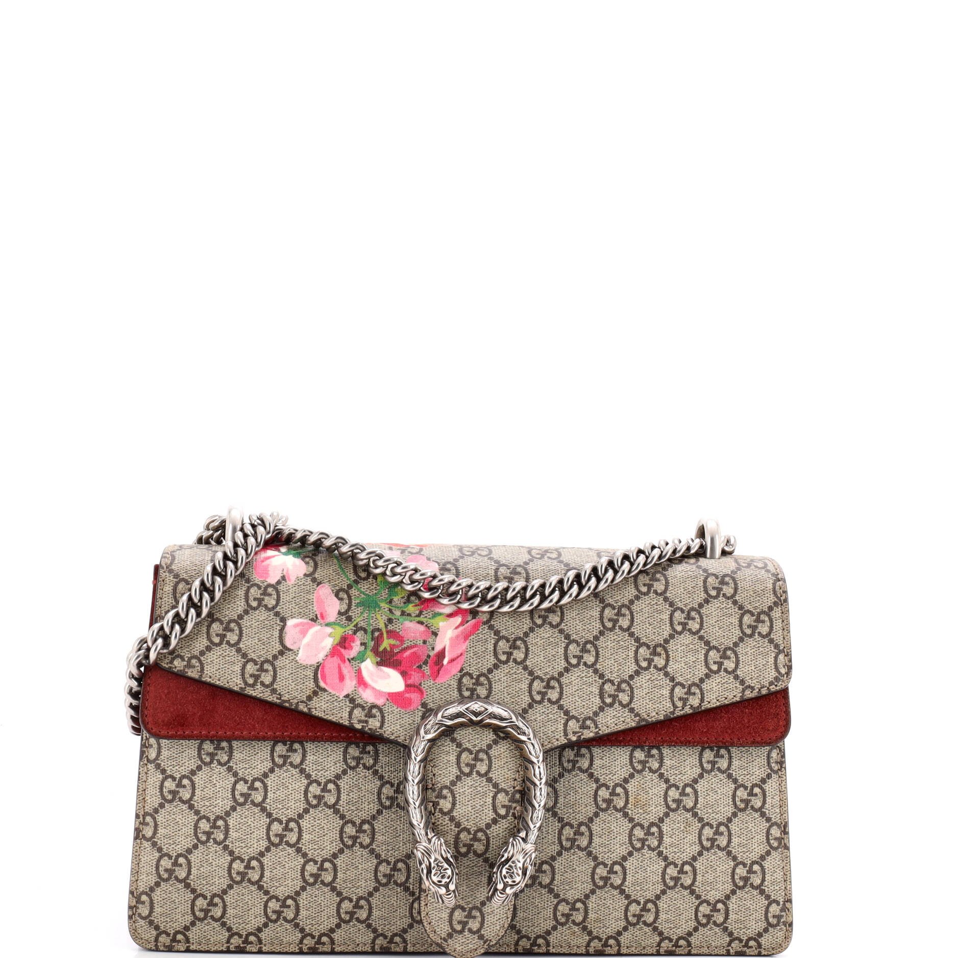 Dionysus Bag Blooms Print GG Coated Canvas Small