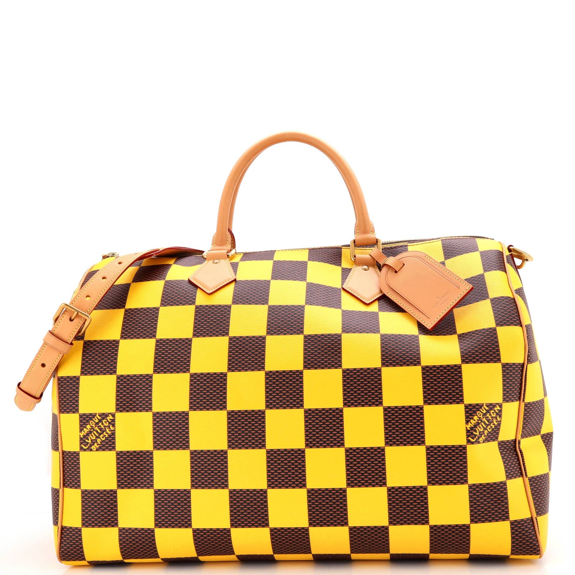 Louis Vuitton Speedy Bandouliere Bag Damier Pop 50