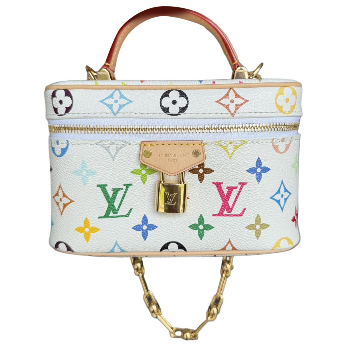 Vanity leather handbag