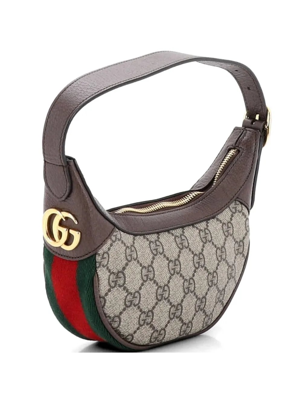 Ophidia Half Moon Bag GG Coated Canvas Mini hobo bag