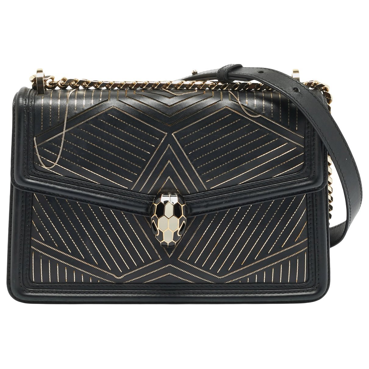 Serpenti leather handbag