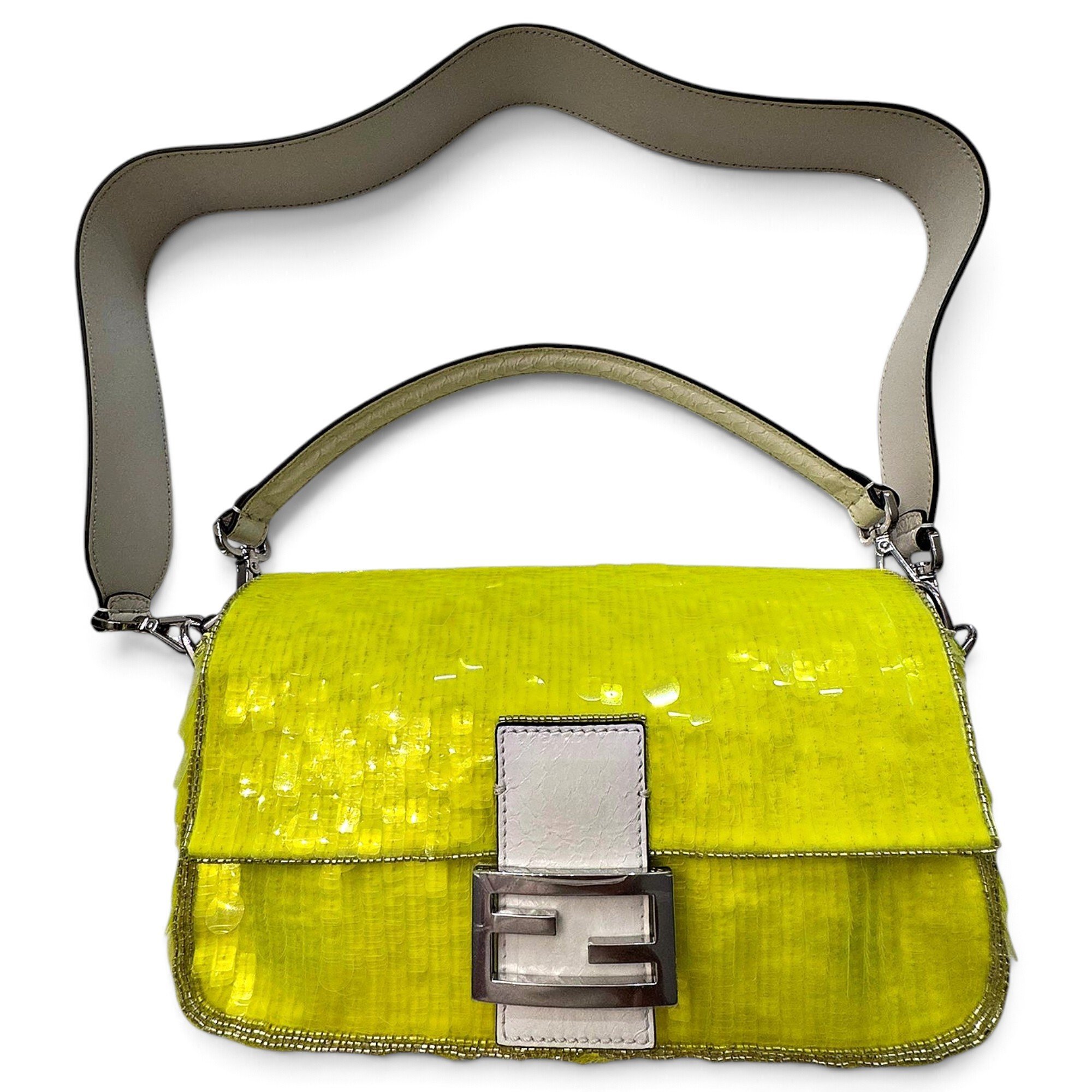 Baguette glitter handbag