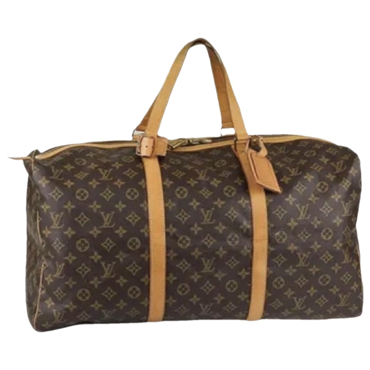 Sac souple leather travel bag