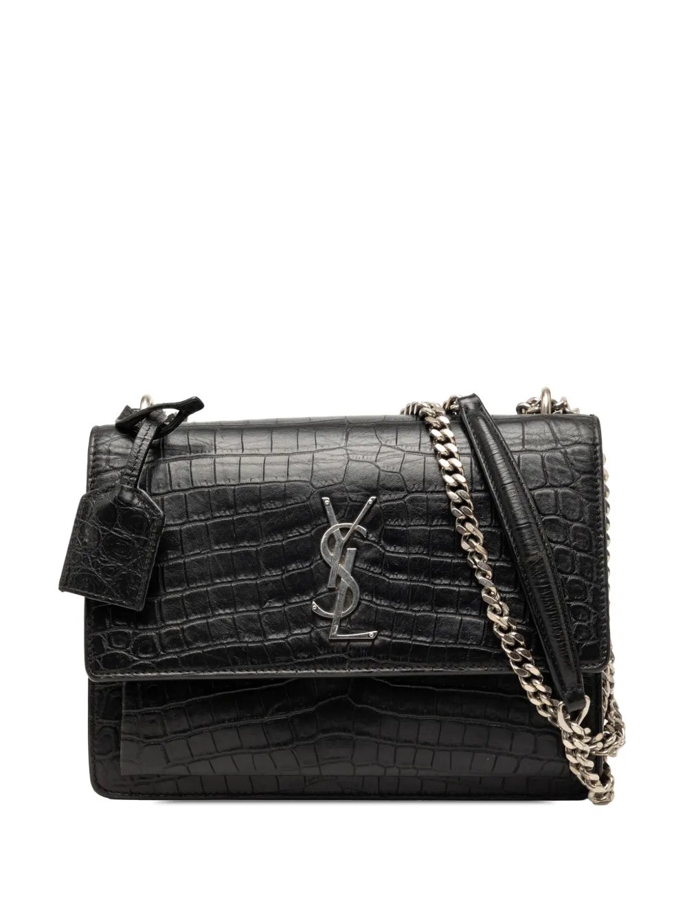 2017 Medium Croc Embossed Leather Monogram Sunset crossbody bag