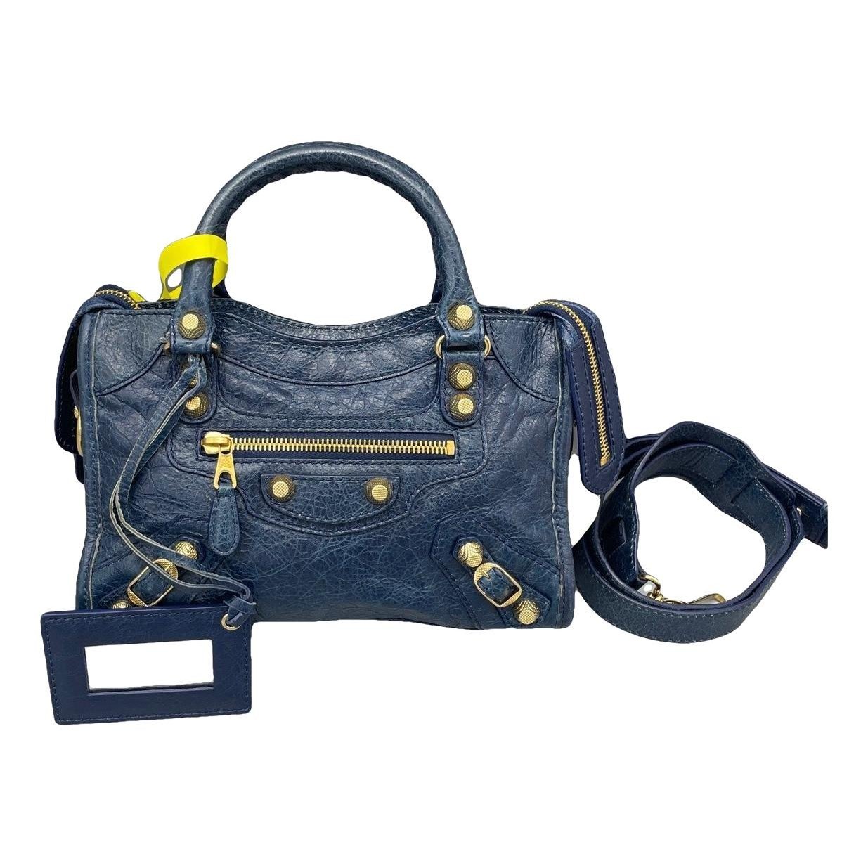 City leather handbag