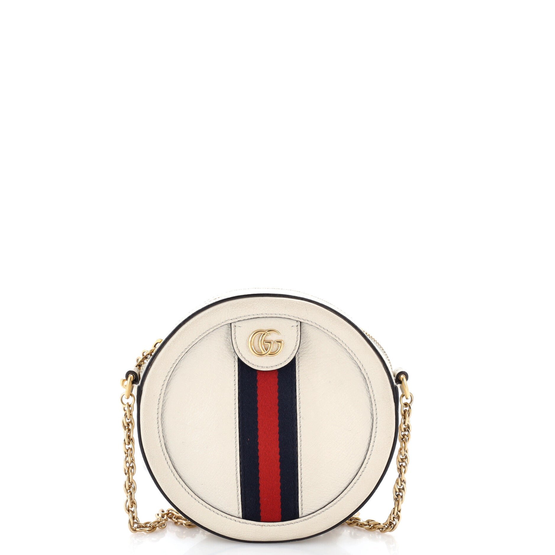 Ophidia Round Shoulder Bag Leather Mini