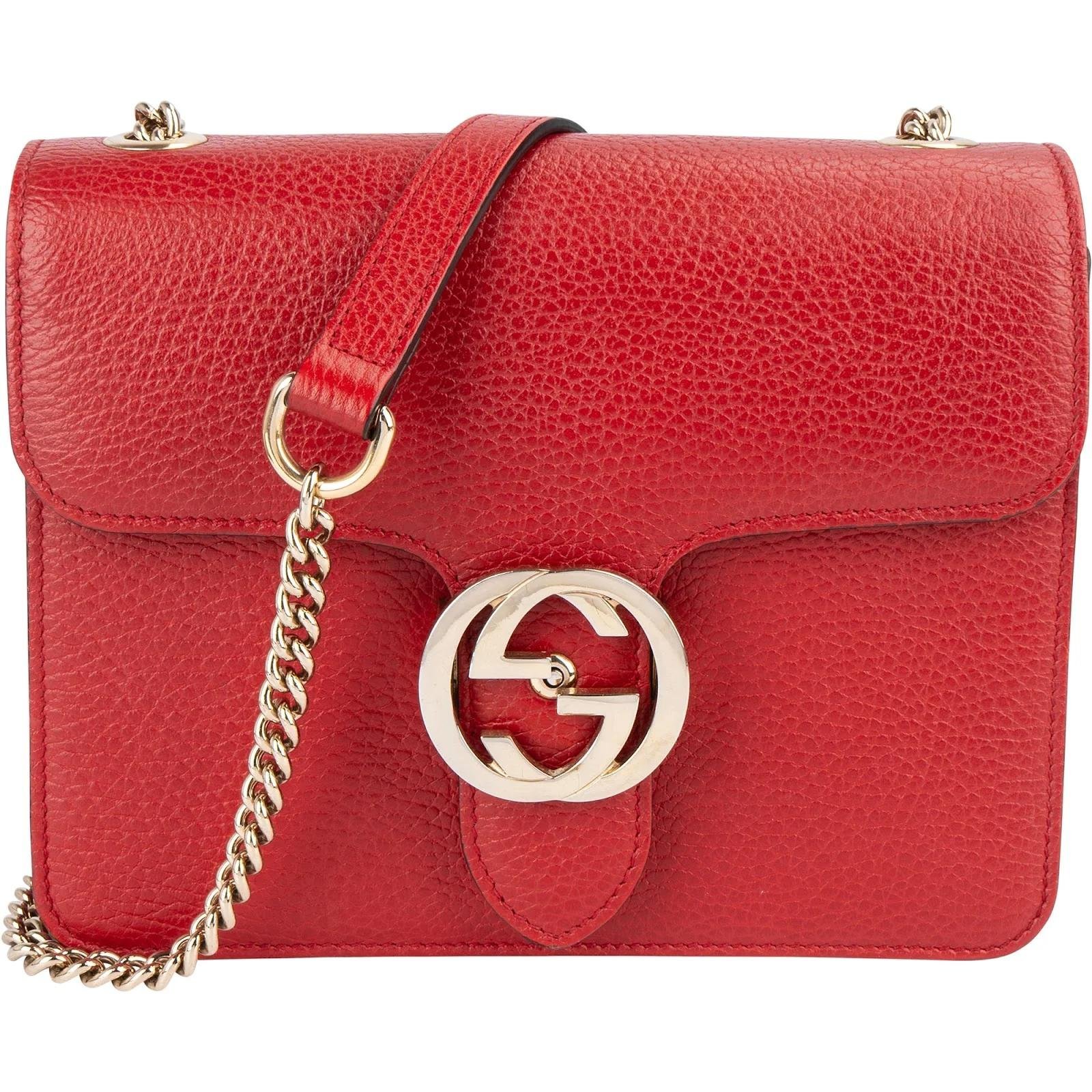 Interlocking leather crossbody bag
