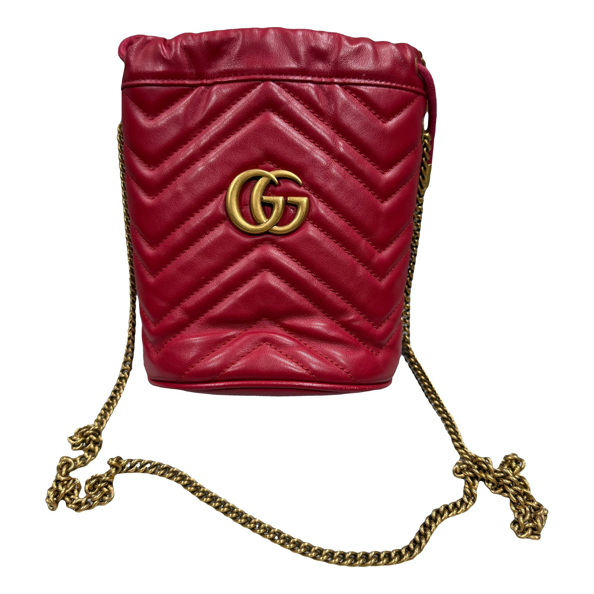 GG Marmont Chain Bucket leather handbag