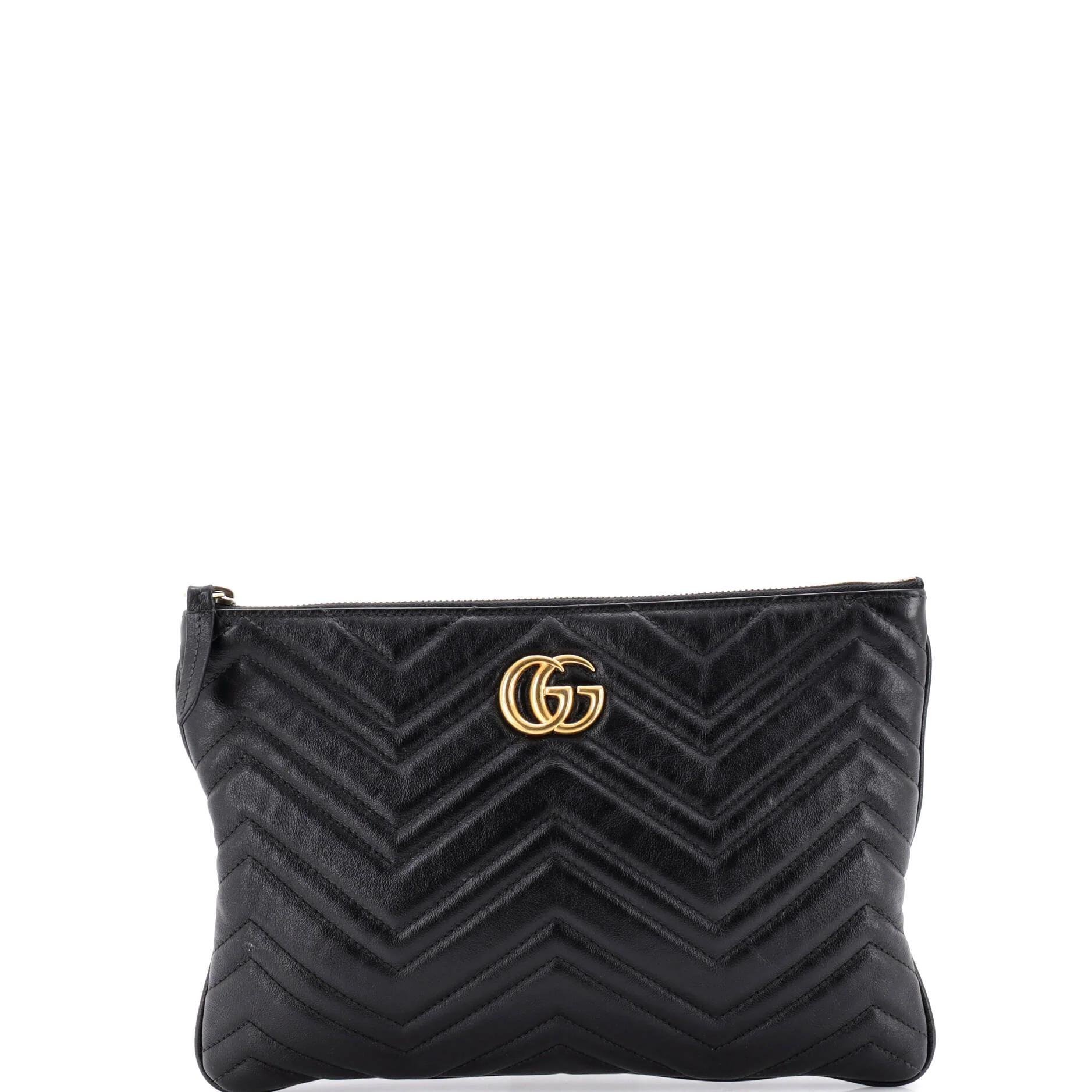 Leather clutch bag