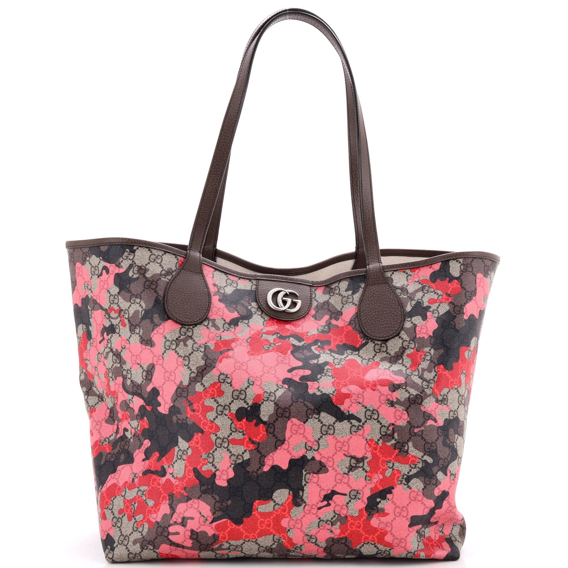 Ophidia GG Open Tote GG Camouflage Coated Canvas Large